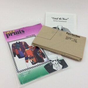 Vtg 90s Paw Prints Purrfection Pattern 009 Jacket Uncut XS-3XL Catch The Wave